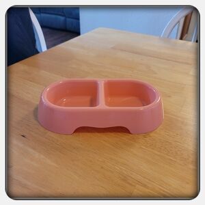NWOT Pink Double Pet Bowl
